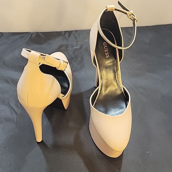 GUESS RACHAL PATENT ANKLE STRAP D'ORSAY PLATFORM PUMPS DILLARD'S - Picture 5 of 16